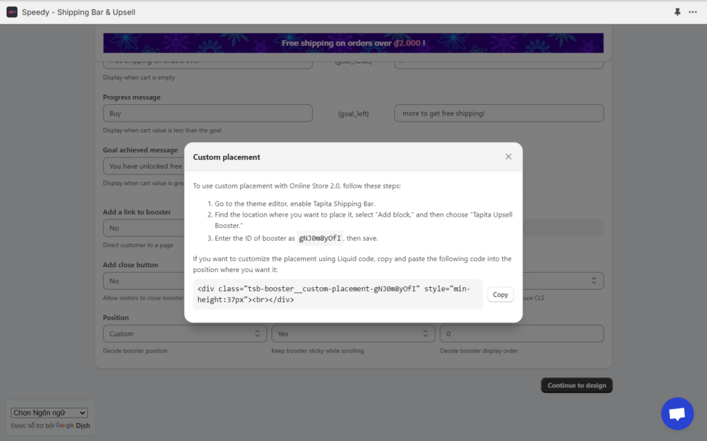 custom placement guidline