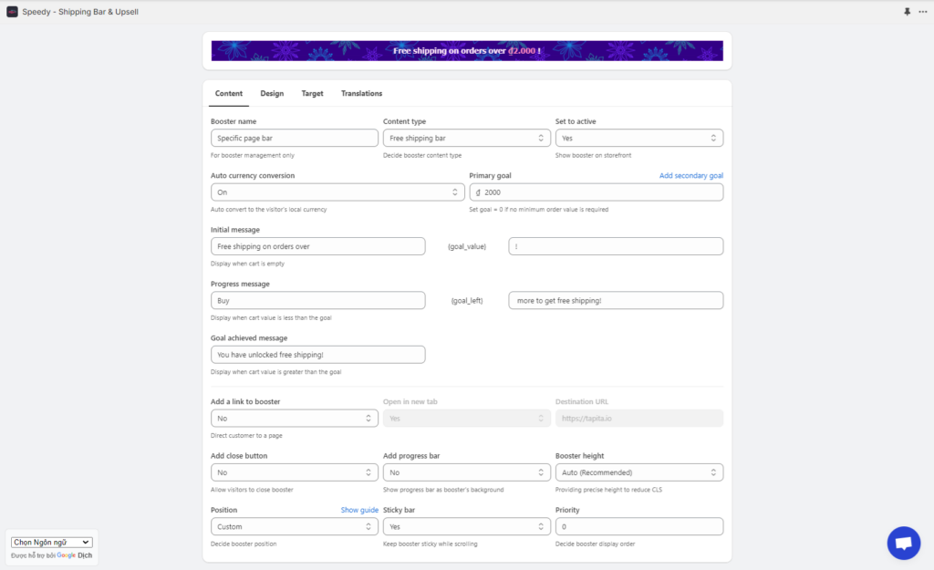 content configuration 